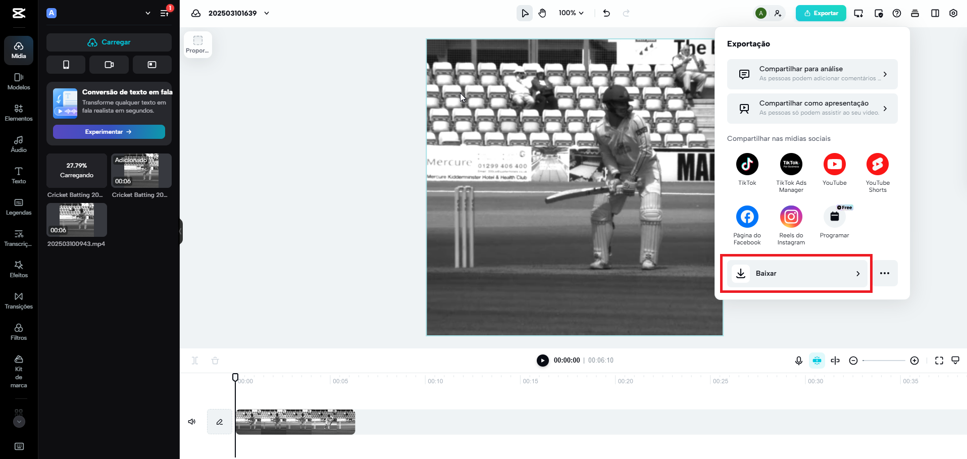 CapCut Home Page
