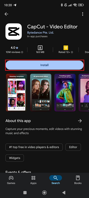 CapCut mobile